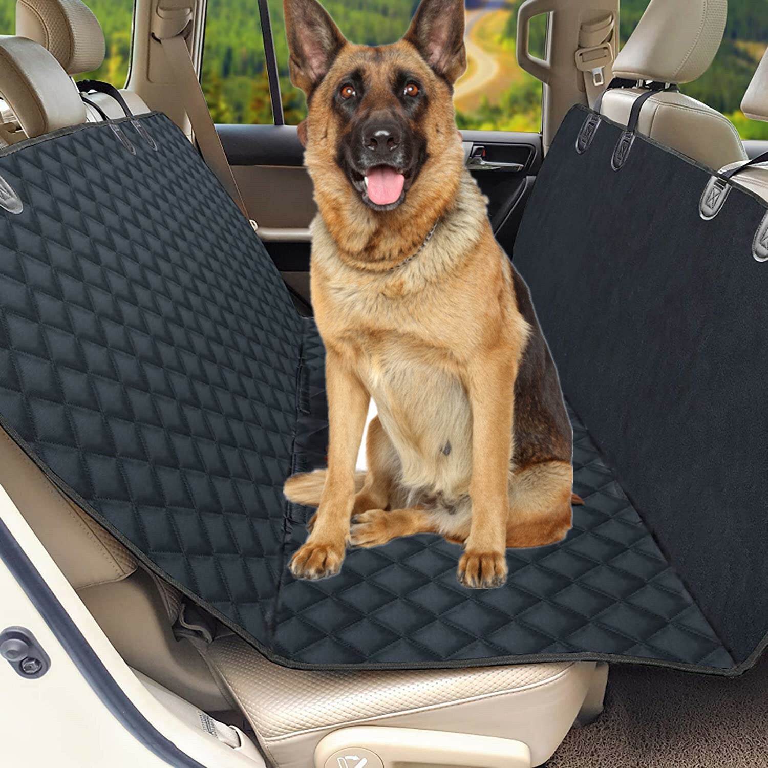 Pet Seat Cover for Dogs Car Back Seat Protector Hammock Resistant Dirty Cushion